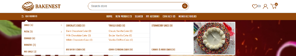 Bakenest theme megamenu