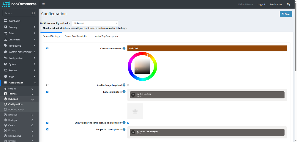 Bakenest theme configuration