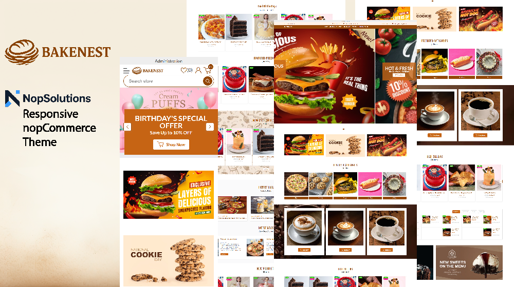 Bakenest theme homepage view